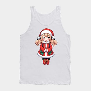 Cute blonde christmas girl Tank Top